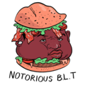 Notorious BLT Pun Pantry Design Shirt Bacon Funny Gift Foodie 90s HipHop