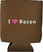 I Love Bacon Heart Can Cooler