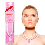 Bacon Candy Necklace - Pink & White Flavored Sugar Jewelry