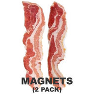 Bacon Slices Refrigerator Magnets - Bacon Strips Fridge Magnet Set (2 pk)