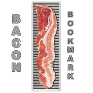 Bacon Slice Bookmark - Bacon Strip Book Page Marker - Double-Sided Laminated