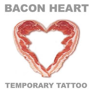 Bacon Love Tattoo - Large Bacon Heart Temporary Body Art Unisex