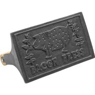Cast Iron Bacon Press Grill Weight Pig Design - 6.75"