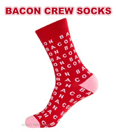 Bacon Crew Socks - Unisex Dress Socks