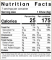 Boosted Chews Nutritional Information