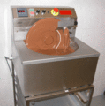 JKV 15 Junior tempering machine in use