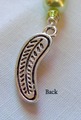 Silver Pickle Charm Zipper Pull Back
