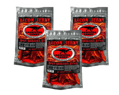 Carnivore Candy Bacon Jerky - Spicy Sriracha - Three Pack (3 x 2 oz bags)