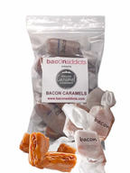 Bacon Caramels  - Soft Chewy Bacon Carmels Candy with Real Bacon (10ct Bag)