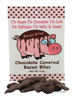 Chocolate Covered Bacon Bites - Crispy Bacon Pieces Dipped in Dark Chocolate (2 oz bag)