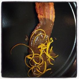 Chocolate Covered Bacon With Candied Orange Peels!