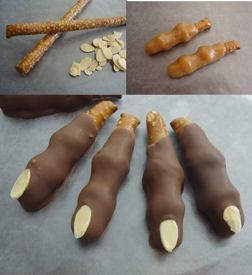 Chocolate Caramel Pretzel Fingers!