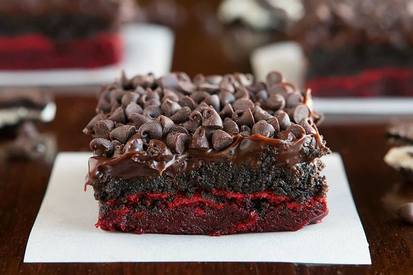 Red Velvet Oreo Truffle Brownies!