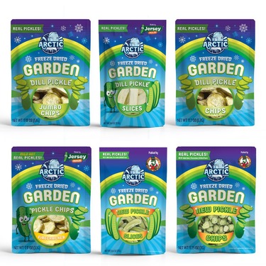 Arctic Farms Freeze Dried Pickles Sampler Gift Pack - Pickle Lovers Bundle (6 Small Bags)