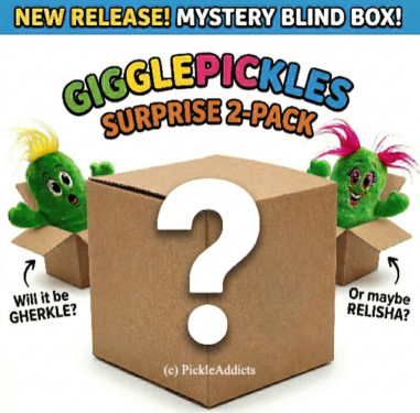 The GigglePickles Suprise Box - 2 PACK - Plush Giggle Pickle Pals - Giggling Pickles Toy