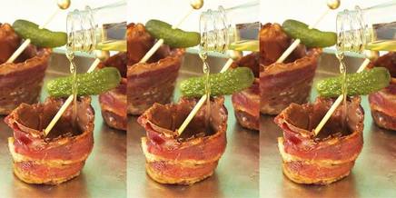 Chocolate Bacon Pickleback Shots!